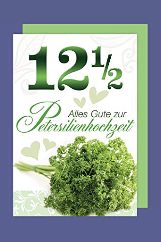 Petersilien-Hochzeit 12,5 Jahre Grußkarte Karte Hochzeitstag Alles Gute 16x11cm Cover