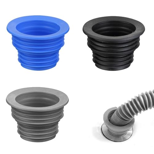3 Stück Abflussrohrdichtung Schlauch,Abflussrohr Dichtung Schlauch,Waschmaschine Abfluss Adapter,Dichtung Waschbecken Ablauf,Gummimanschette Siphon Abflußrohr,Anti-Geruch,für Waschmaschine,Küch,Bad