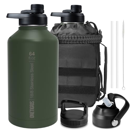 ONETIGRIS Tactical Half Gallon Water Bottle with...