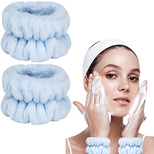 Image of Wrist Bands for Washing Face, Arm Face Wash Wristbands, Wrist Towels Cuffs for Washing Face, Wrist Water Catcher, Microfiber Spa Skincare Sweat Wristbands for Women