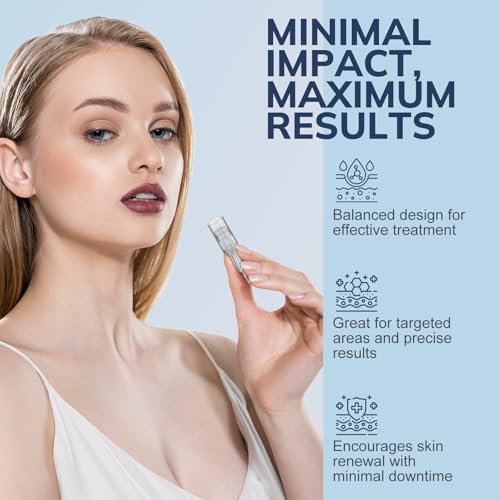 12 Pin Ersatz Derma Pen Mikronadel Microneedling Nadelpatronen für Auto Derma Micro Nadelroller Electric Pen, 10 Stück MEHRWEG