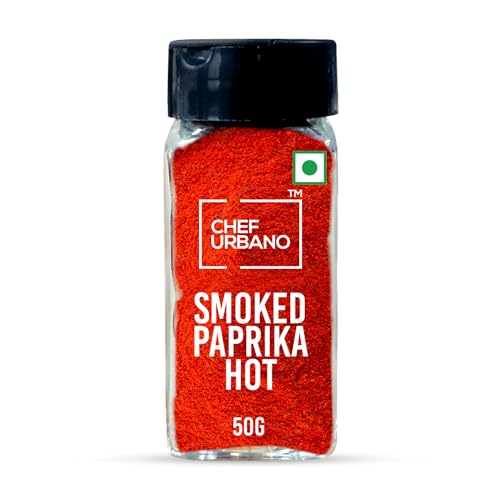Image of Chef Urbano Smoked Paprika Hot 50g | Produce of Spain | Pimentos | Smoky Flavour | No Artificial Colours | No Preservatives | Vegetarian | 100% Pure & Natural