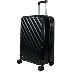 Maletas Lulu Castagnette Baratas MY TRAVEL BAG Maleta rígida con ruedas, 4 ruedas dobles, Negro , Mittlere Koffer (65cm)