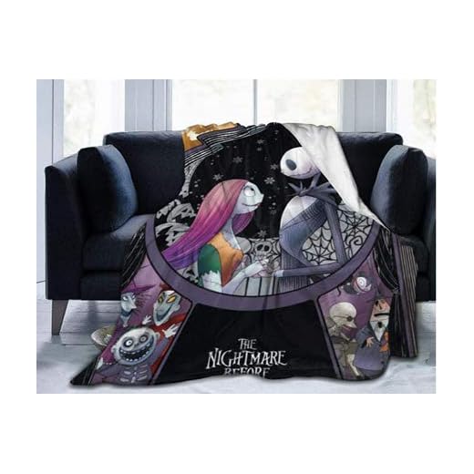 Vankie Pesadilla Antes de Navidad Manta ultra suave de franela polar para todas las estaciones, peso ligero para sala de estar/dormitorio, manta cálida, negra, 60 x 80 pulgadas