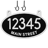 Reflective Mailbox Number Sign Plaque Hanging - Reflective Mailbox Numbers for Outside - Double Side