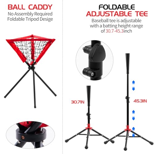 image for ZONLOLO 6x6ft Portable Baseball & Softball Net for Hitting，Pitching 