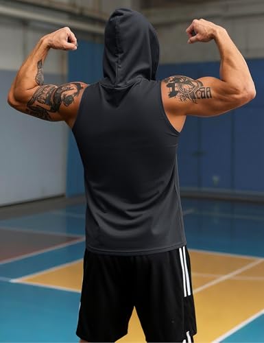 magcomsen mens tank top sleeveless hoodie cotton t-shirt summer casual shirt muscle tee