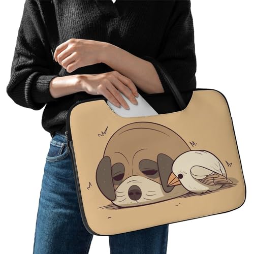 Bolso bandolera para laptop 17" impermeable estilo Perro y Pájaro miniatura 2