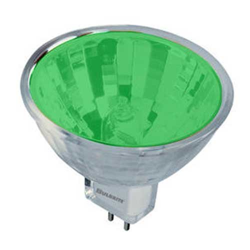 Bulbrite 637220 - FTD/G - Green 20 Watt MR11 Style Halogen Light Bulb, 12 Volt, 36 Degree Beam Spread