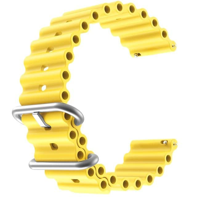 A3sprime Soft Silicone Universal Watch Strap Suitable for all 22mm Lugs Width Smartwatch - Set of 1 Pairs (Yellow) (B0C72S3C6Z) Amazon Price History, Amazon Price Tracker