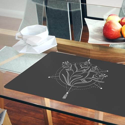 Sets de table en liège de qualité supérieure grand format noir - 6