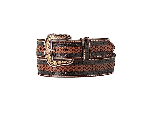 Nocona Western Belt Mens Diamond Floral Embossed Leather N2100012133