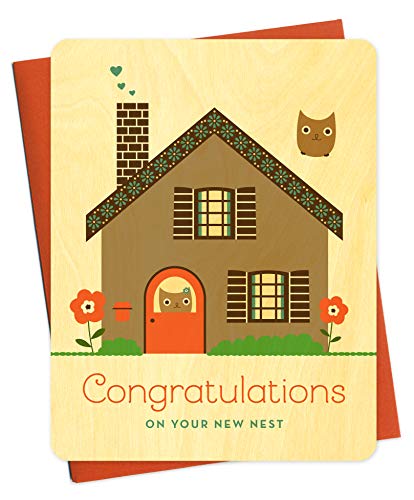 New Nest Wood Congratulations Card by Night Owl Paper Goods