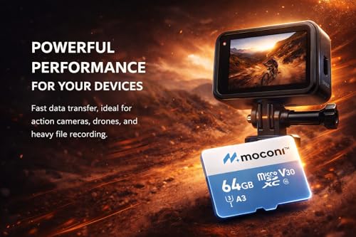 Image of 64GB-microSDXC Memory Card Grade U-3 /A1 /V30 Class 10, Up to 70 Mbps Reading & 150 Mbps Writing Speed with High Performance of Data Transfer (64, GB)
