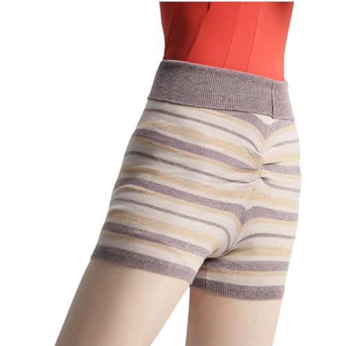 117146019 Narrow Strip Warm Ups Dancing Training Short Pants (M 165, Light Camel)