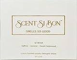 Scent Si Bon Luxury Scented Laundry Detergent Sheets, 60 Loads, Le Beige Inspired by Iconic Perfumes, Saffron, Jasmine, Sweet Cedarwood, Eco-Friendly Formula, Biodegradable Detergent