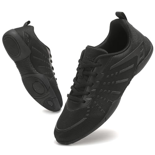 Girls Black Cheer Shoes Lightweight Cheerleading Shoes Youth Cheer Competition Sneakers Athletic Training Dance Tennis Walking Shoes Size Little Kid 13 to Women Size 10 - Main Image