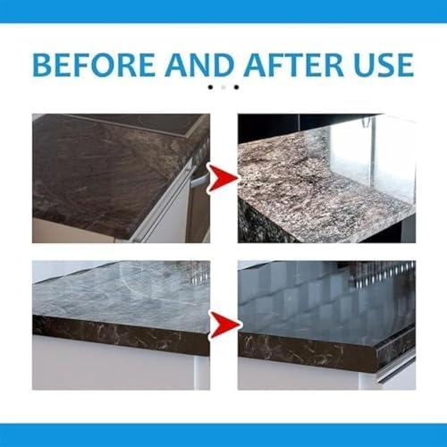 Image of SHETAPRIDE Stone Stain Remover Cleaner 100ml | Crystal Plating Brightening Agent for Marble, Granite & Stone | Removes Stains, Grease, Grime, Water Spots & Fingerprints