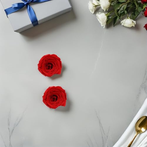 Ramo de rosas preservadas rojas de 12 piezas para festivales y cumpleaños inolvidables 4