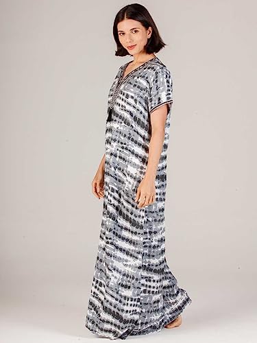 Image of Evolove Women's Viscose Liva Long Maxi Night Gown Nighty Dress with Pocket, Super Soft Comfortable (LNG-Rayon)