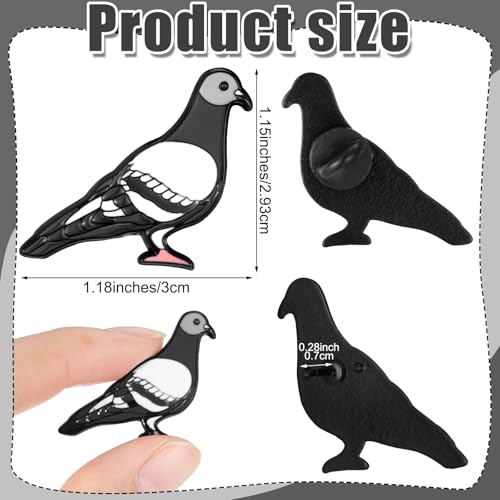24 Pcs Pigeon Bird Enamel Label Pins Bulk Peace Pigeon Enamel Pins Brooch Bird Lovers Pin Charms for Hats Clothes Backpack Bags for Adults Men Women Gift3