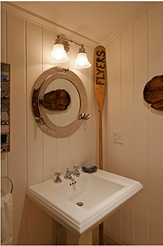 Nagina International Metal Crafted Nickel Plated Aluminum Porthole Bathroom Decor Mirror (30 Inches) - Image 5