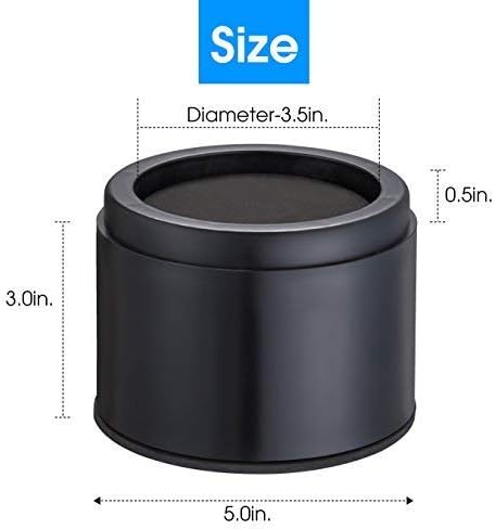 Miniatura 5 de iPrimio Elevadores de cama, redondos, elevadores de 3 pulgadas, resistentes, paquete de 8, hasta 10000 libras, bloques de elevación de cama,