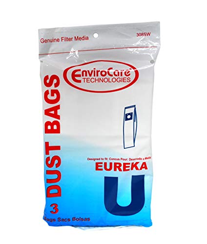 Eureka Upright Vacuum Cleaner Type U Paper Bags 3 Pk Generic Part # 308SW