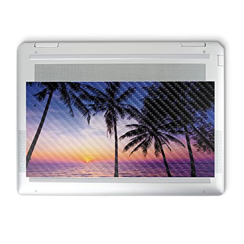 Image of MightySkins Carbon Fiber Skin Compatible with HP Spectre x360 14 inch (2022) Full Wrap Kit - Palm Sunrise | Protective, Durable Textured Carbon Fiber Finish | Easy to Apply | Made in The USA
