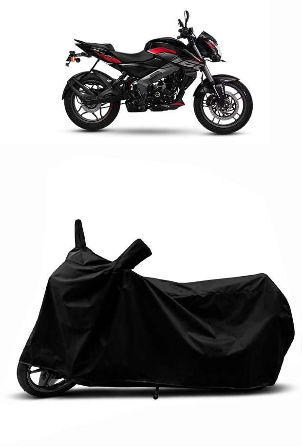 Image of Heavy Duty Waterproof Scooty & Bike Cover for Bajaj Pulsar Ns 160 - UV Resistant, Dustproof & Rain Protection, All-Weather Outdoor Cover for Bikes & Scooty with Buckle Straps