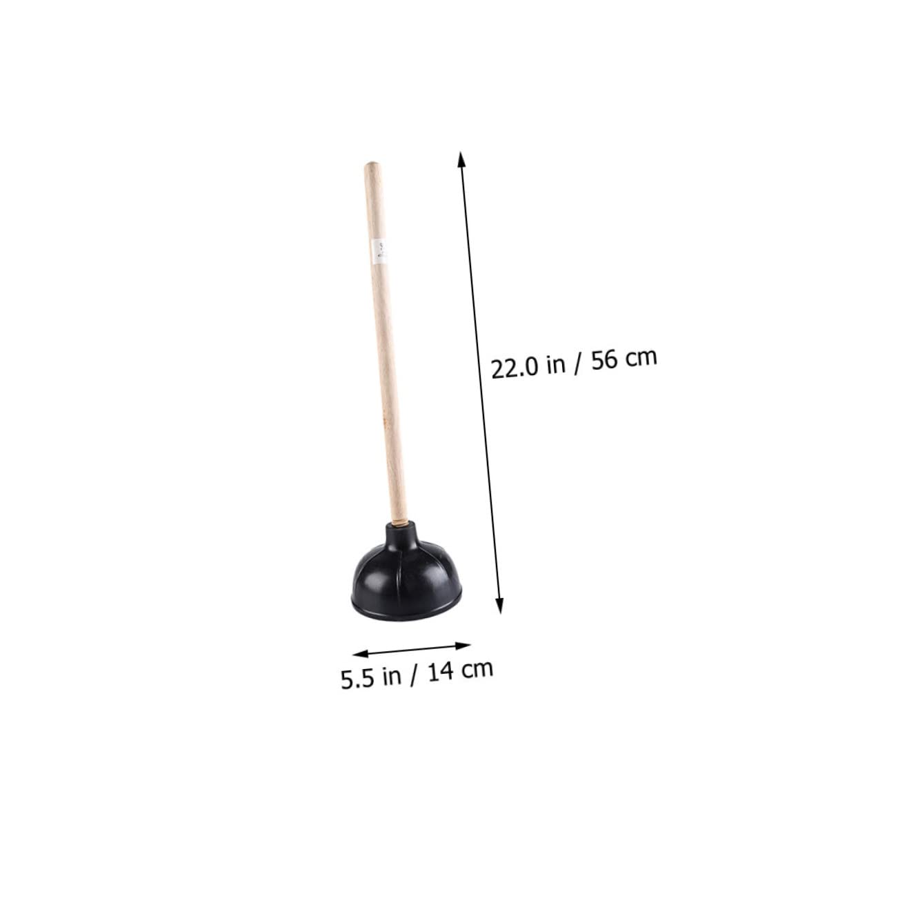 2pièces Ventouse Domestique Caoutchouc Avec Manche Lot De Noir Pour Déboucher Toilettes Et Éviers
