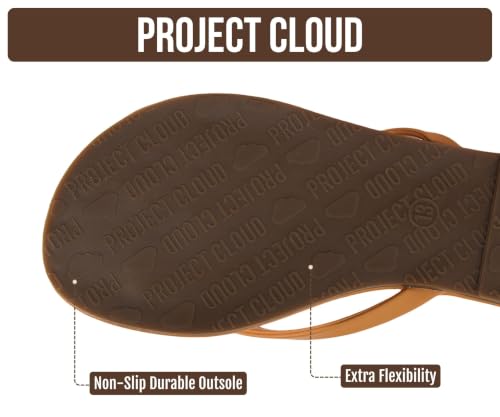 Image of Project Cloud Kids Sandals For Girls Footwear with Memory Foam Insole Kids Flip Flops - Lightweight & Slip Resistant Girls Sandals Summer Beach Essentials 2026 (Little Foundations)