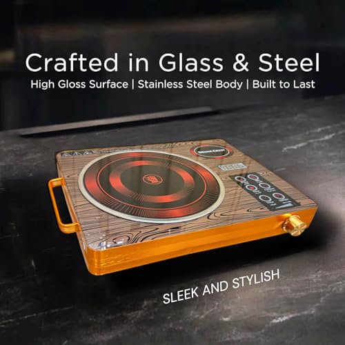 Image of Silvar Grest 3500W Infrared Cooktop, Ceramic Glass, Works with All Cookware, Touch Panel, Heavy-Duty Electric Stove body, Fast cooking, Temperature Control | High Energy Efficient | 1 Year warranty