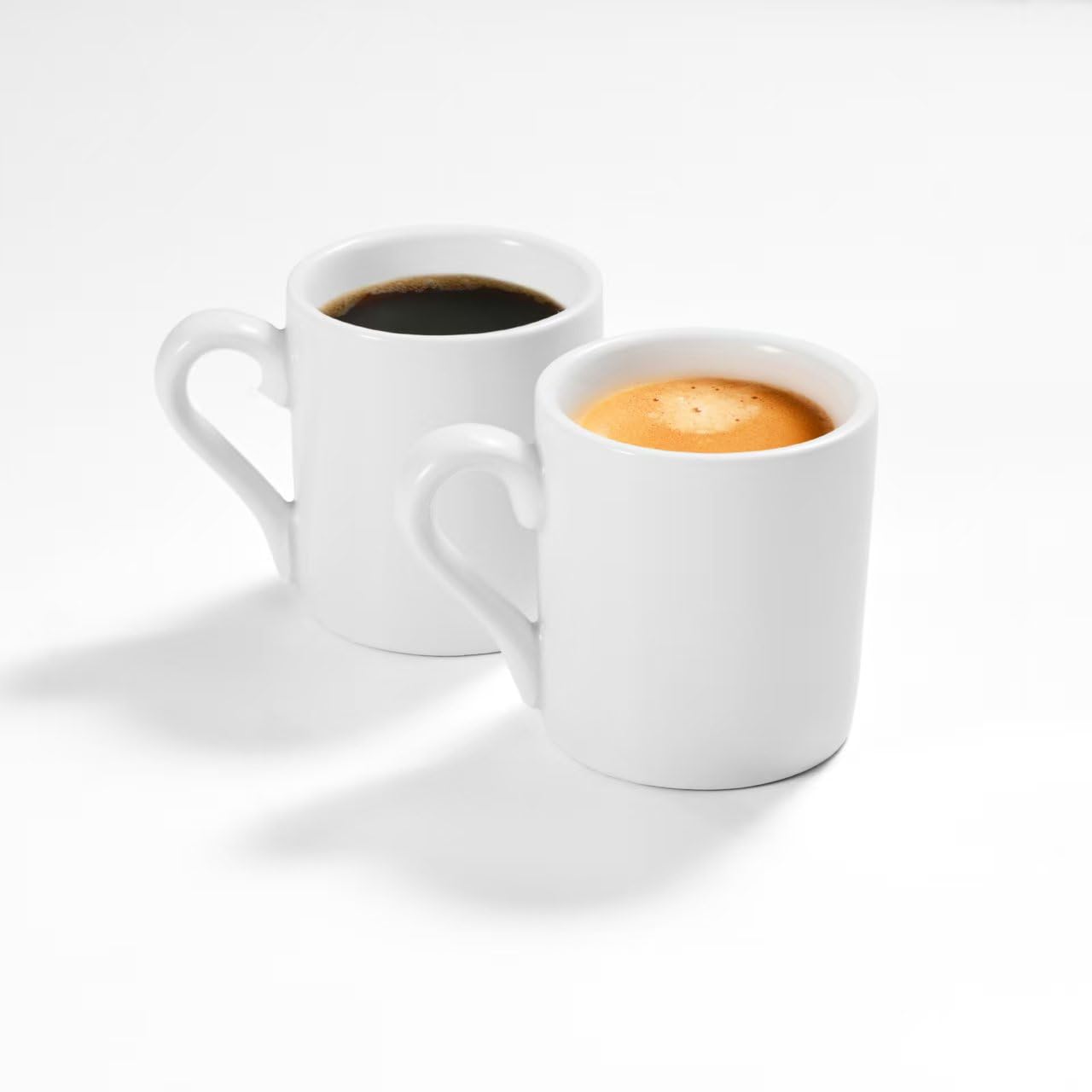 Stylusella Pure White Ceramic Espresso Cup (2 oz/60 ml), set of two