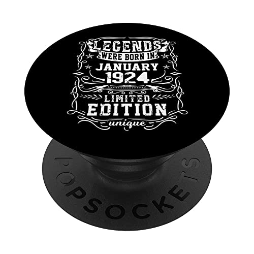 Cumpleaños Enero 1924 Edición Limitada Regalo January 1924 PopSockets PopGrip Intercambiable