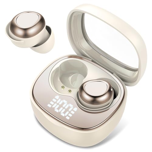 Doubc Auriculares Mini para Dormir Bluetooth 5.4, Audífonos Inalámbricos 2025 con 45 Horas de Batería, Almohadillas Suaves Sleepbuds, Sonido Suave y Confortables Sin Presión