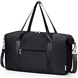 Narwey Easyjet Handgepäck 45x36x20 Reisetasche Handgepäck Tasche Weekender Damen Klein Reisetaschen Tasche Handgepäck Flugzeug Sporttasche Travel Carry on Bag 25L (Schwarz)