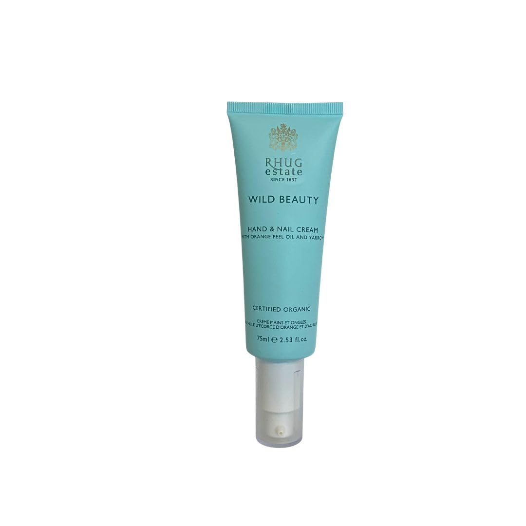 Rhug Wild Beauty - Hand & Nail Cream with Orange Peel Oil and Yarrow | Nourishing Moisturizer for Hands | 75ml | Made in the UK