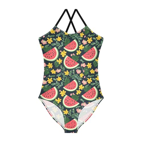 Girl Swimsuit Bathing Suits for Girls Toddler Swim Suits for Girls Beach Swimwear Watermelons Slices Leaves Flowers