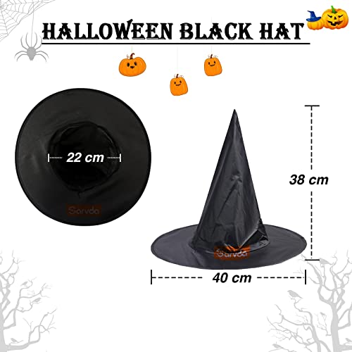 Image of Sarvda halloween costume|halloween dress for boys|witch costume for girls (28-40 Years, Black Robe (Black Robe, Black Hat, Black Felt Mask, Teth))