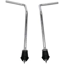 Kick Drum Legs Adjustable Bass Drum for platform Substitute - Alloy Steel Floor Foot Anchors for Percussion Sets Non-Slip Rubber Tips Black