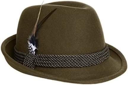 Britta Products Alpine Fedora Dark Green - Oktoberfest Holiday Hat - Adult XL (7 5/8 to 7 3/4) St. Patrick's Day