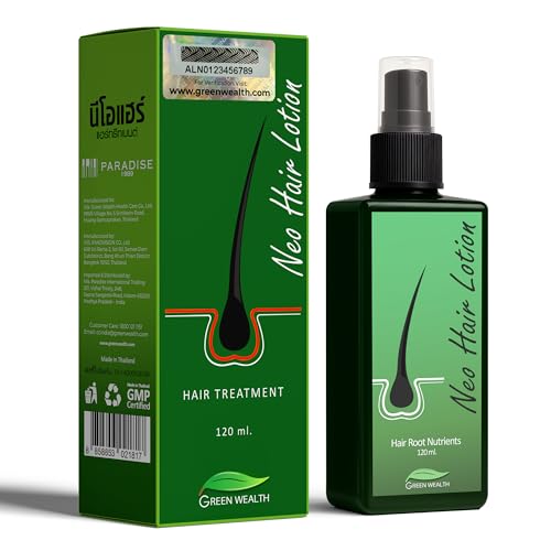 Green Wealth Neo Hair Lotion for Hair Loss Treatment | Hair Regrowth | Thinning, Bald Spots & Hair Fall | Trusted Formula with Ginseng, Saw Palmetto & Horsetail | 120ml / 4.06 fl oz