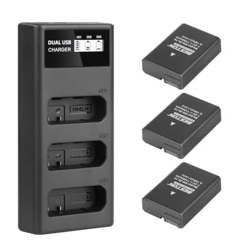 BESTON 3-Pack Nikon EN-EL14 Battery Set