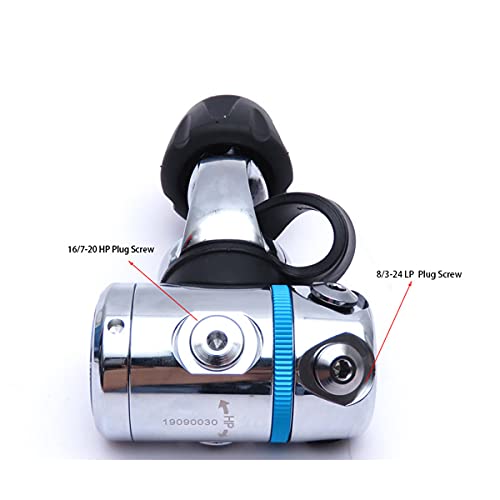 Heyous SDRHPPP-2 First Stage 7/16 Inch Stainless Steel Scuba Diving Regulator High Pressure Port Plug And 3/8 Inch Stainless Steel Scuba Diving Regulator Low Pressure Port Plug Kit thumb #5