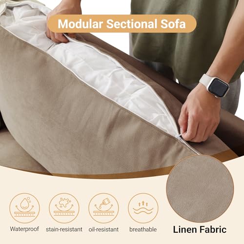 Image of 83.46 inch Power Reclining Sofa with Wireless Charging & Heated Seats,Smart Recliner Sectional Couch,Zero Gravity Recliner Sofa,Deep Seat Cloud Couch for Living Room Home Theater.Khaki,2 Seats