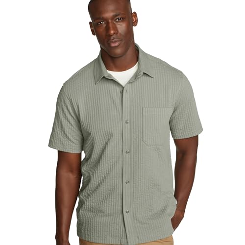 Eddie Bauer Men's Mt Ss Alderpine Seersucker Shirt