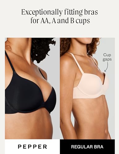 Image of Pepper Bra for Sizes AA-B Cups | Wirefree Zero-G Padded Lift Up Bra, Fitted Push Up Bralette for Women