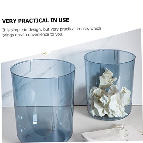 Caneca de basura rectangular de plástico con tapa miniatura 5