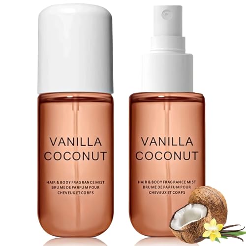 Image of 1PCS Vanilla Coconut Hair Perfume for Women, Long-Lasting Hair Perfume & Body Spray Womens, Lightweight Moisturizing Essential Oil Fragrance, All-Day Scent for Skin & Hair